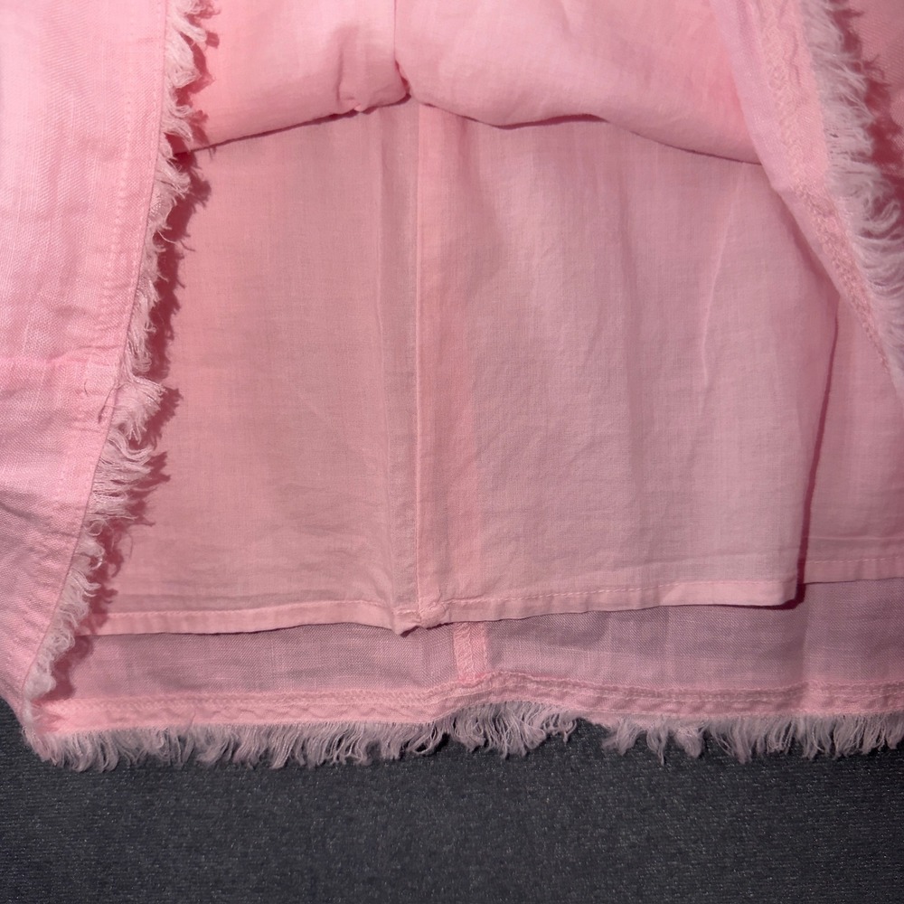 Tommy Bahama Two Palms Ruffle Shift Dress Pink Linen SW621161 Womens XS - Picture 7 of 11